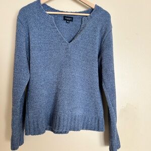 Cozy Blue V-Neck Sweater